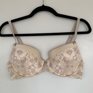 ADORE ME Jana Push Up Demi Bra Lace and Satin Bows